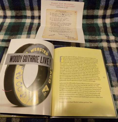 "The Live Wire" Woody Guthrie in Performance 1949 CD + Hardcover book 2007 EX - Picture 7 of 10