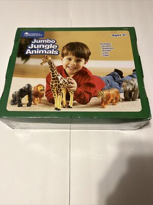 Learning Resources Jumbo Jungle Animals, Animal Toys for Kids