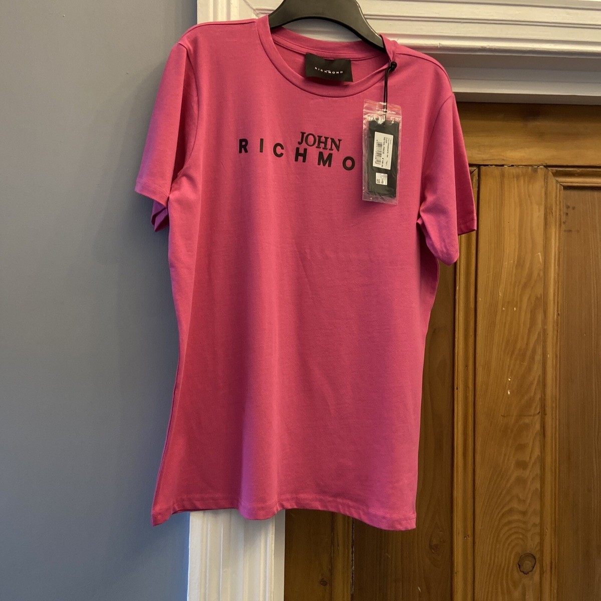 New John Richmond Ladies Pink T Shirt Size Large12 | eBay UK