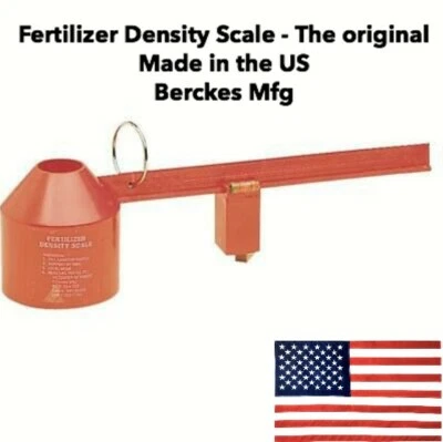 BERCKES MANUFACTURING Fertilizer Density Scale. Lb per cu ft and kg per cu dm. Made in USA. Original