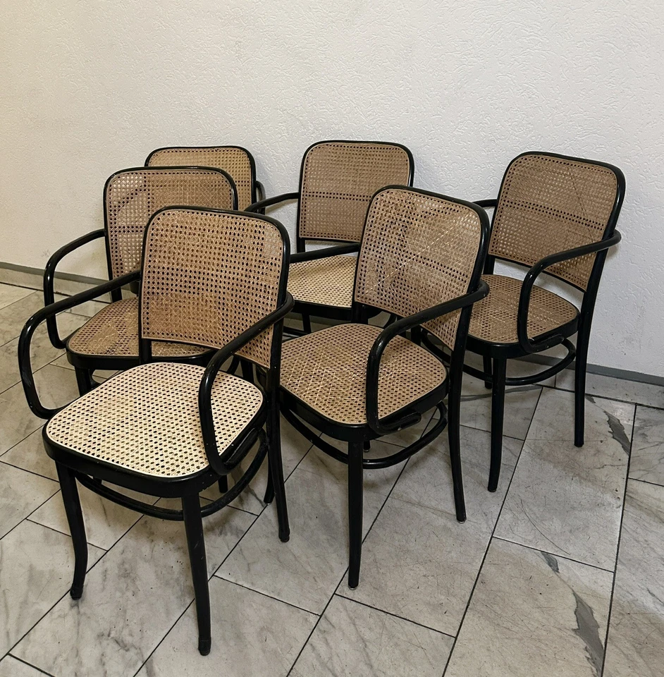 3 Paar Thonet 811 Armlehnen Stühle,Bugholzsessel ,1970er - Bild 3 von 4