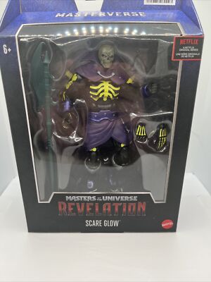 HE-MAN, MASTERS OF THE UNIVERSE REVELATION, SCARE GLOW, FIGUR 18CM, NEU & OVP
