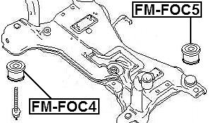 Buje trasero Febest FM-FOC5 OEM 1327662 - Imagen 2 de 3