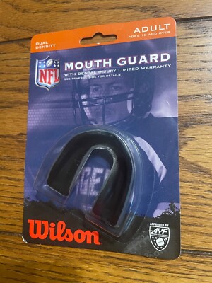 WILSON Double Density Mouth Guard - BLACK - Adult - New