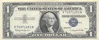 USA / Silver Certificate  $1  Series 1957 B  Block X-A  Circulated Banknote Q2