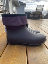 Hisea Ankle Rain Boots Womens 12 Mens 12 Chore Garden Purple Adjustable Closure