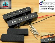 Artec Split Jazz Bass Noiseless Alnico 5 Pickup Set HOT! 11k / 13k