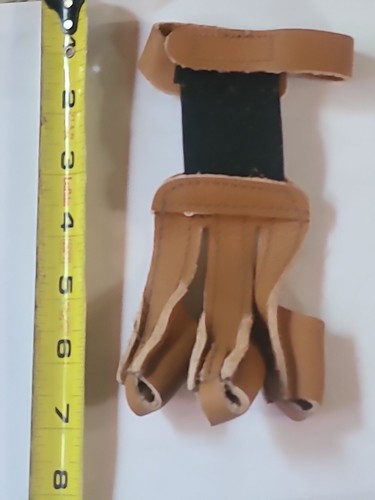 Guante de tiro con arco - gamuza marrón -  - Imagen 3 de 3