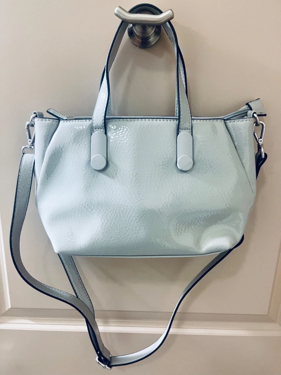 New Carpisa Tote Medium Gray Patent Leather Satchel Tote | eBay