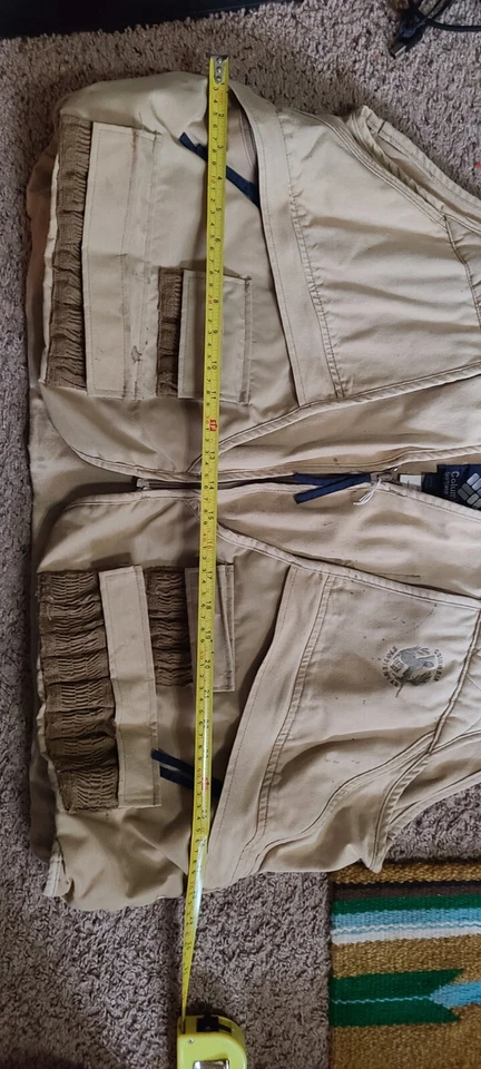 Columbia Fishing Vest Hunting Shooting Vintage Beige Mens Size XXXL 3XL - Image 3 of 4
