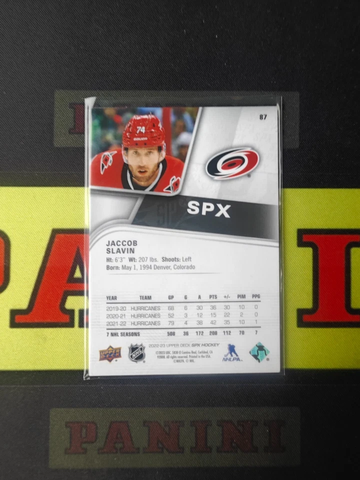 2022-23 Upper Deck SPX Hockey Jaccob Slavin /299 - Image 2 of 2