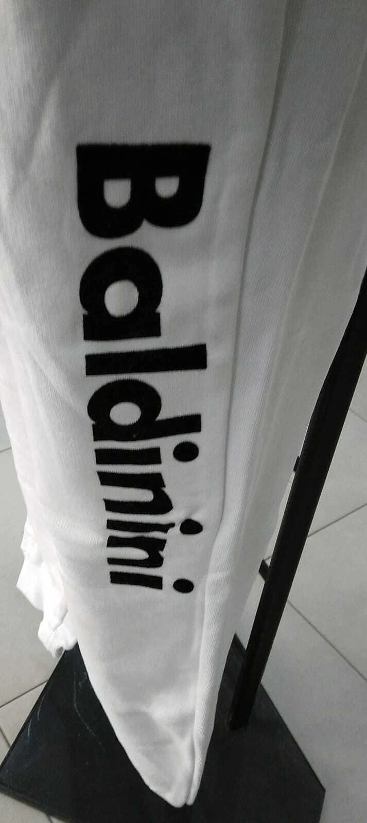 BALDININI SWEATPANTS men man white with black logo size L BLD08ALZ - product detail image 2