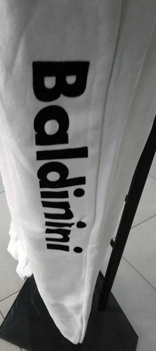 BALDININI SWEATPANTS men man white with black logo size L BLD08ALZ image 2