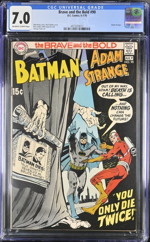 BRAVE AND THE BOLD 90 CGC 7.0 NEAL ADAMS BATMAN DEATH ADAM STRANGE CPR CANDIDATE