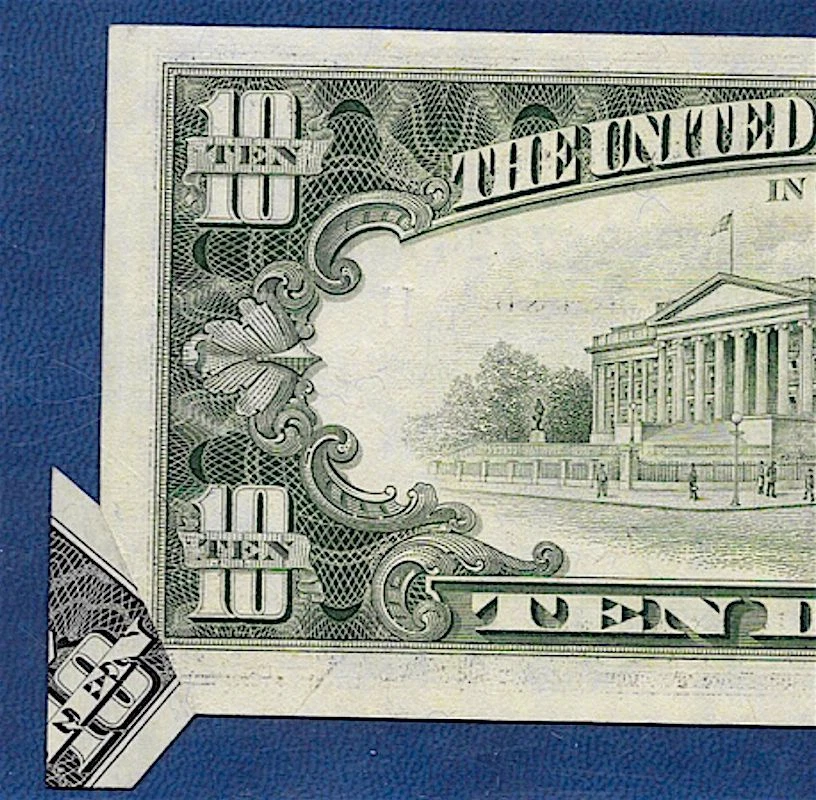 1985 $10  ERROR  ♚♚Pre-Face PRINT FOLDOVER♚♚  PCGS ABOUT NEW 50 PPQ - Image 4 of 4