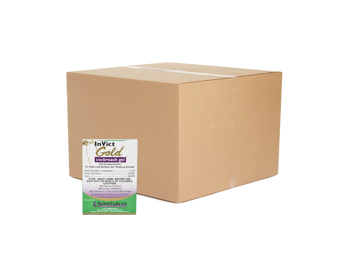 Invict Gold Cockroach Gel Case (12 packs of 4 x 35g Tubes) by