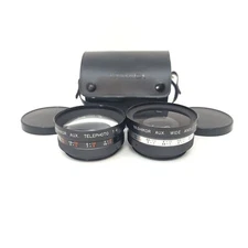 Yashica Yashikor Aux Wide Angle Y811 & Aux Telephoto Y812  1:4 f4 w/ Case 