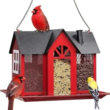 Bird Feeder House Yard Garden Window Viewing Birdfeeder Seeds Tray Weatherproof
