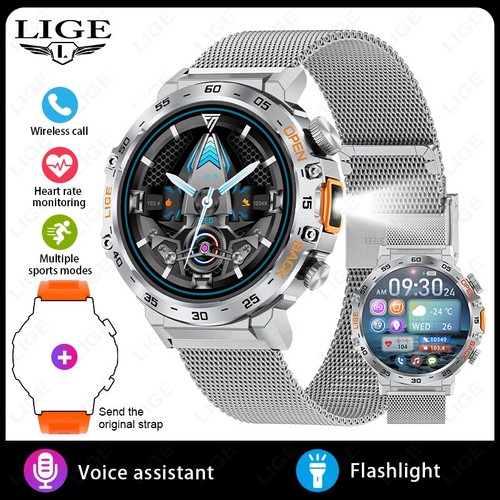 Smart Watch Men 360*360 AMOLED HD Screen Waterproof Sport Fitnessn Andriod IOS - Picture 9 of 18