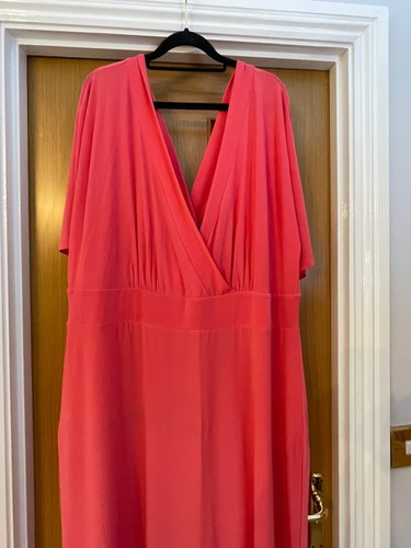 New Size 2XL (24) Nina Leonard (QVC) Short Sleeve Crossover Maxidress - Picture 7 of 9