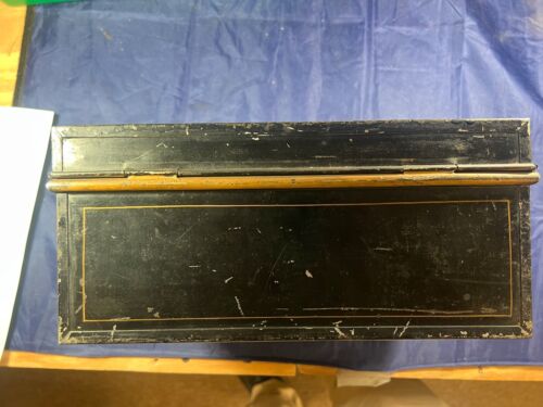 Antik/Vintage englische Fabrikat Dose Klappdeckel Schmuck Geldkassette 1800er Wild West - Bild 4 von 11