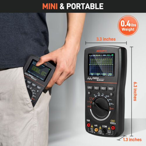 2-in-1 Handheld Oscilloscope Multimeter 10MHz Bandwidth 50MSa/s Sampling Rate US - Picture 5 of 11