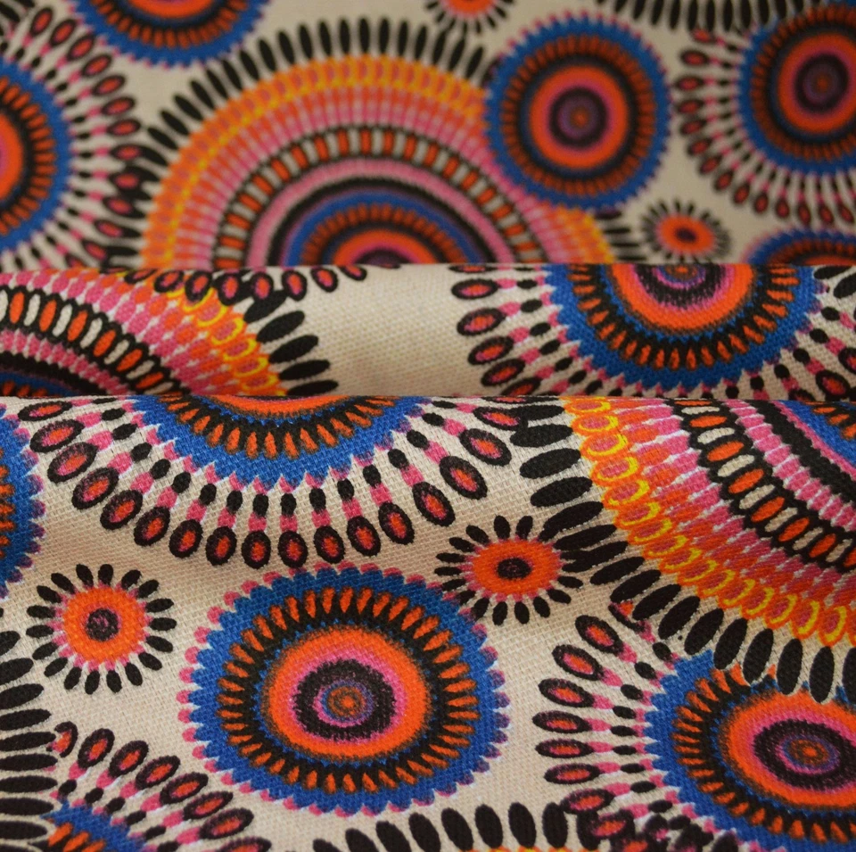 Funda Cojín Asiento Redonda 3D Lona Algodón Flor Naranja Rosa AF258r Tamaño Personalizado Foto 3 de 4