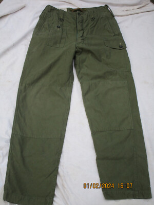 Pantalon De Combat Vintage Modèle 1960 - Armée Britannique - Taille 4 (petite) - Vert Olive