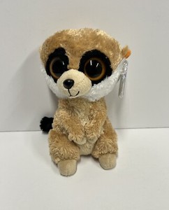 Ty Beanie Boos - REBEL the Meerkat with Purple Hang Tush Tag