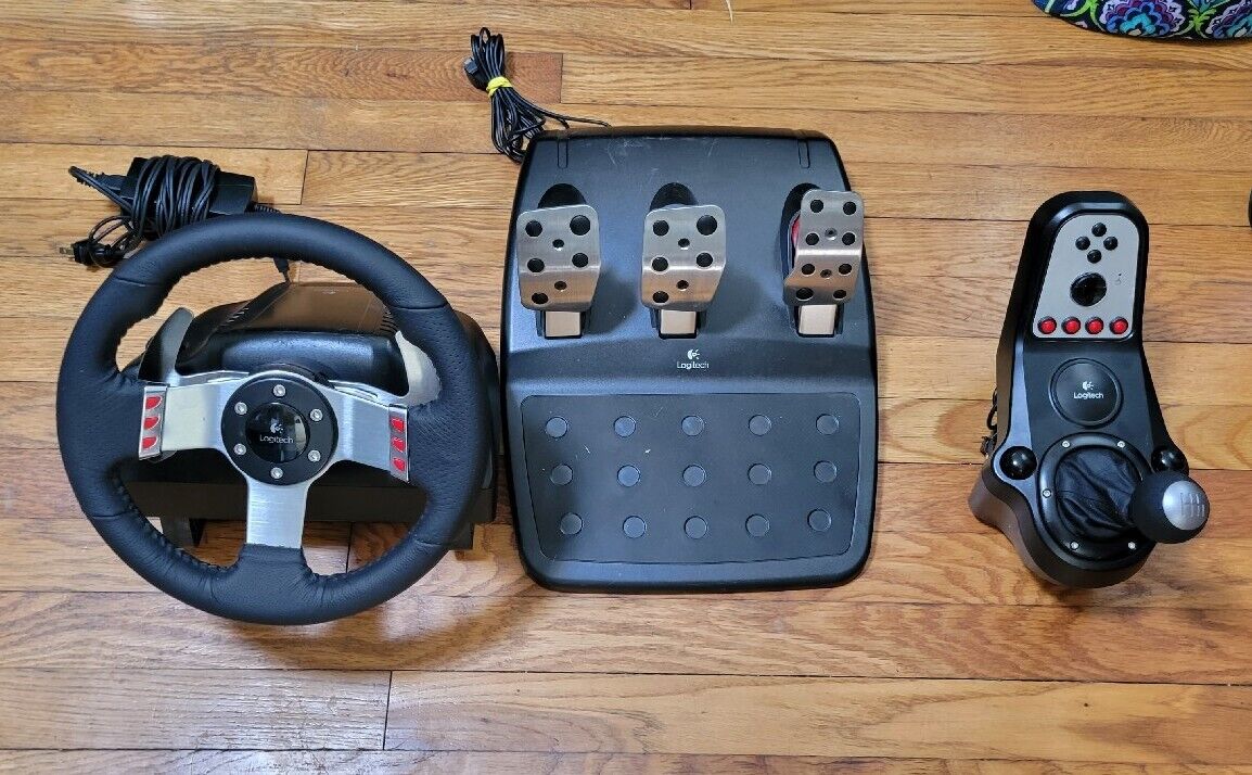 Settle Kostumer Forhandle Logitech G27 Force Feedback Racing Wheel, Pedals &amp; Shifter - Powers On  97855056979 | eBay