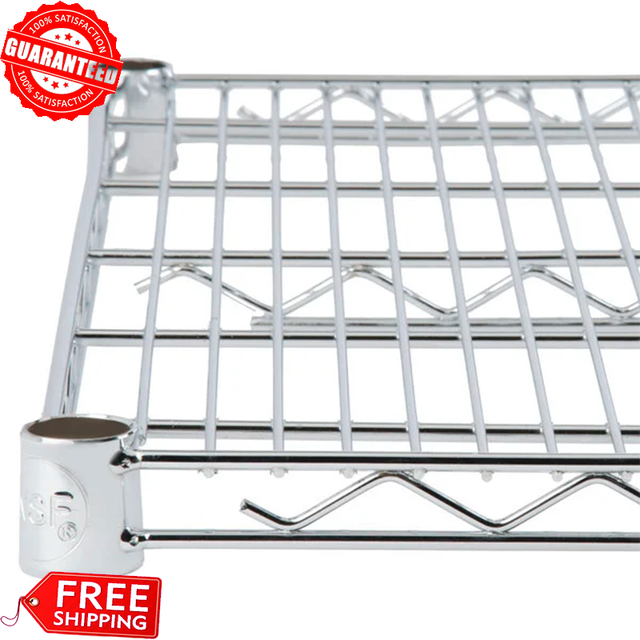 NSF Chrome Vented Wire Shelf 18" x 36" 600 lbs. Weight Capacity (Rack