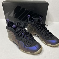 Nike Little Posite One GS Black/Varsity Purple /Noir 644791 005 5y with Box