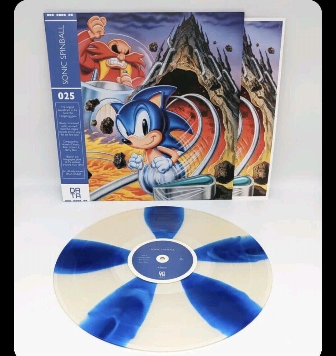 Sonic Spinball Limited Edition LP Record Blue Pin-Wheel NEW Data
