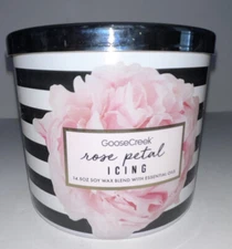 Goose Creek Candle ROSE PETAL ICING 14.5 Oz Triple Wick Candle