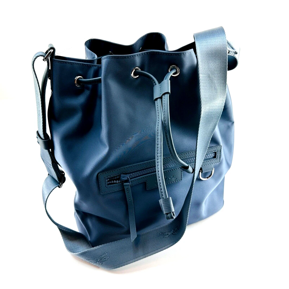 Longchamp Le Pliage Neo Large Bucket Bag Purse Crossbody Nordic Blue  Women’s NWD