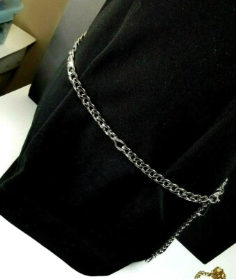 Womens Silver Tone Metal Chain Link Rhinestone Belt 19bb4-51  display picture 1