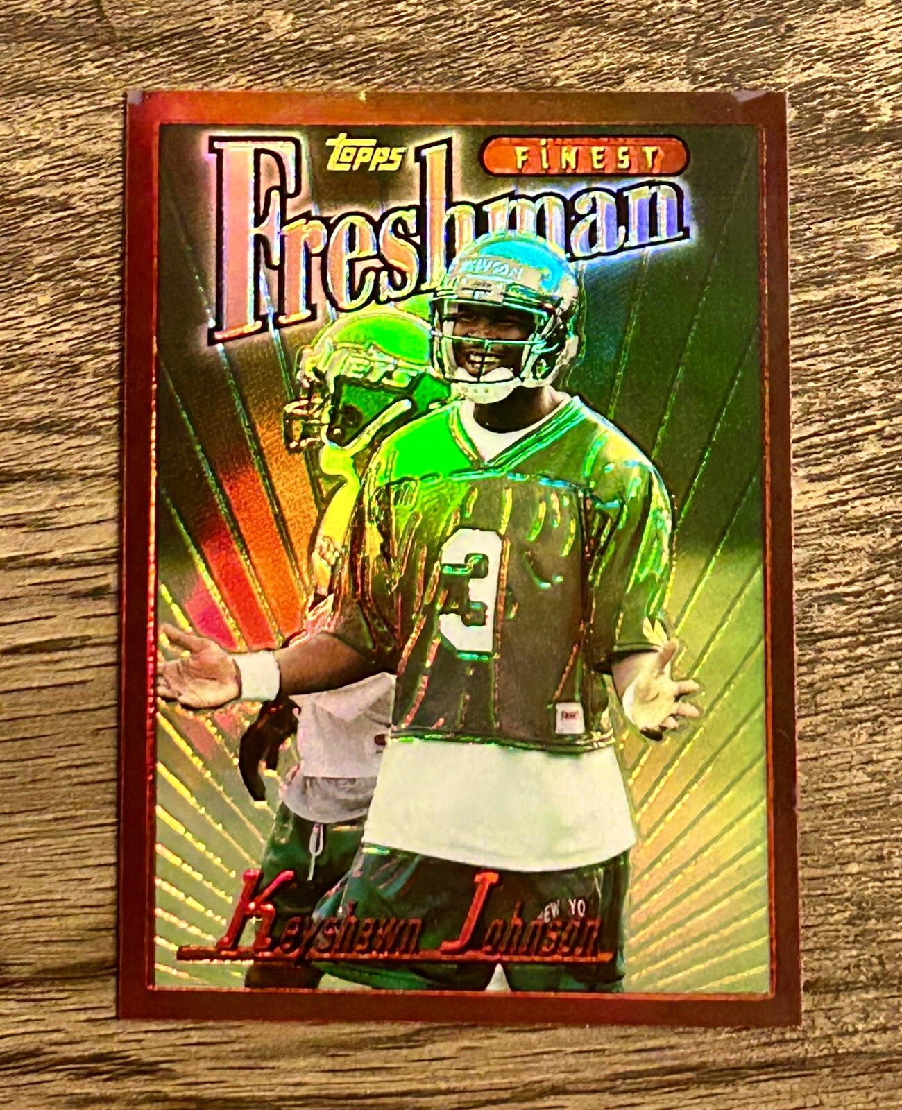 1996 Topps Finest Refractor Rookie #B225 Keyshawn Johnson B RC