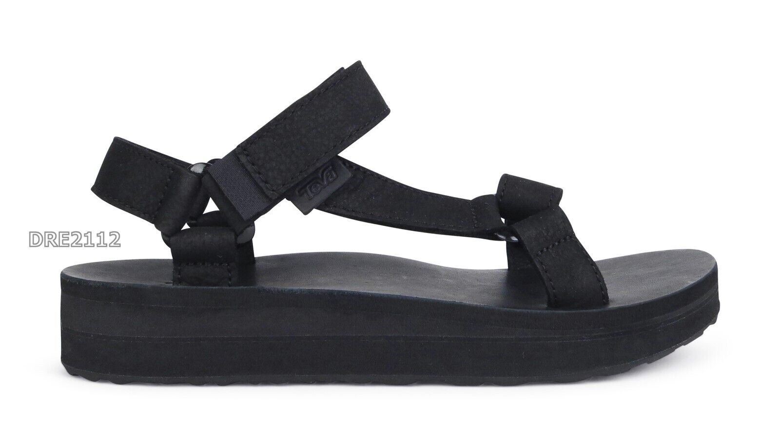 Teva Midform Universal Leather Black Sandals Womens Size 9 *NIB*