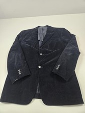 Ermenegildo Zegna Soft Blazer Mens 50 Navy Blue Cotton Stretch Saks Fifth Avenue