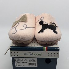 Flexus by Spring Step POODLE-LPK Pink Felt Poodle Bow Slip-On Slippers 37
