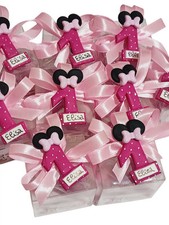 bomboniera compleanno Minnie  Numero Uno calamita  Nome Segnaposto Fetta Torta