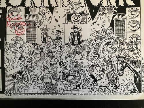 Signed Fred Negro A3 Poster Print for Shonkytonk Melbourne Hotel Pub gig cowpunk - Picture 7 of 7