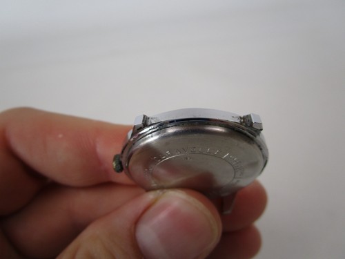 Vtg Caravelle N4 Black Dial Water Resistant Mechanical Mens Watch Parts Repair - Picture 9 of 12