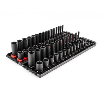 Tekton SID90202 1/4'' Drive 6-Point Impact Socket Set, 58-Piece