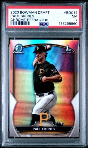 2023 Bowman Draft #BDC14 Paul Skenes Chrome PSA 7  NM Nice card