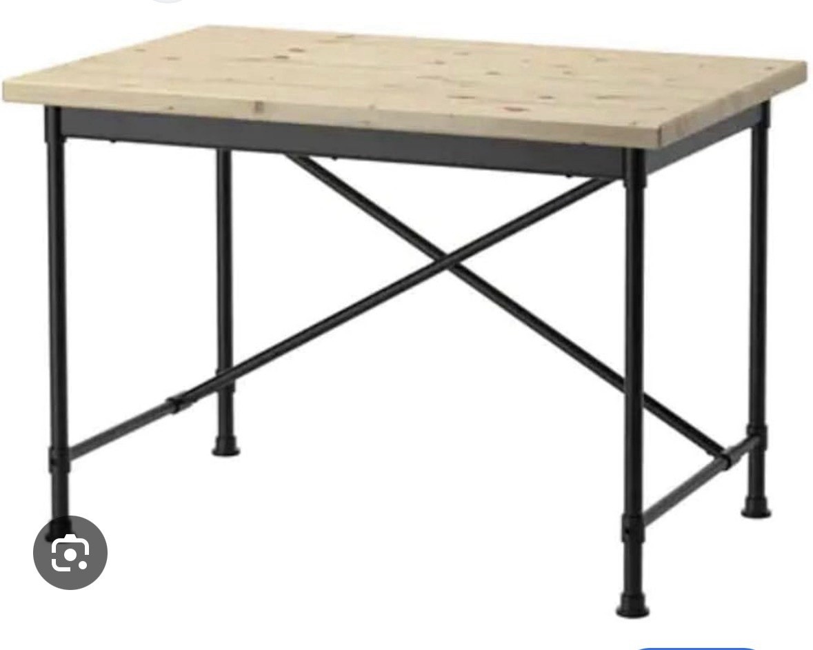 【IKEA】KULLABERG クッラベリ デスク IKEA KULLABERG Desk Pine/Metal Beige Black Light Wood 110x70cm