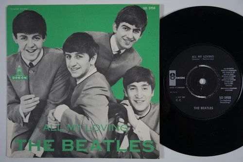 BEATLES All My Loving ARCHIVE M- SLEEVE & Sweden 45 DARK GREEN VARIANT swedish