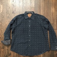 Robert Graham Flip Cuff Shirt Button Down Mens XL