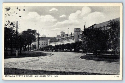 1940 Michigan City Indiana IN Vintage Postcard State Prison Building Unposted