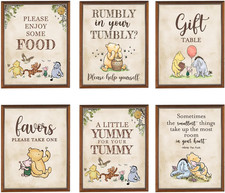 Winnie Bear Baby Shower Decorations, Table Sign/Gender Reveal/Birthday Party Tab